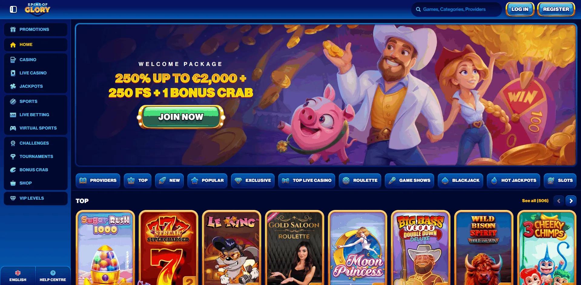 Spins of Glory Online Casino